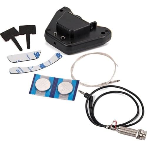Acoustic Guitar Soundhole Preamp Piezo 3 Band Pickup Eq With Microphone Y51D