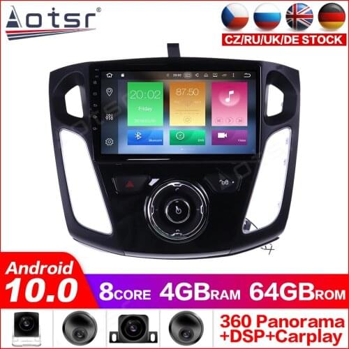 Android 10.0 GPS Navigation Radio DVD Player for Ford Focus 2012-2017 Video Player Stereo Headuint free map Built in Carplay dsp