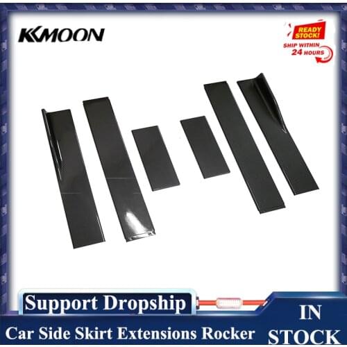 Car Side Skirt Extensions Rocker 2M Universal Splitters Diffuser Lips Side Skirt Black