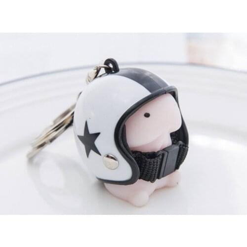 2019 Helmet Cute Keychain Keyring Collection Phone Strap Cure Decor Gift Dingding Squishy Reliever Prank Funny Toy Doll Keychain