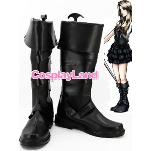 Final Fantasy XV Stella Black Cosplay Boots Shoes Game Party Cosplay Boots Custom Made for Adult Women Shoes