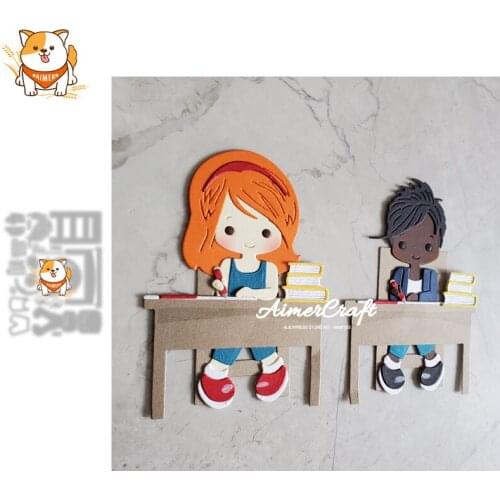 Homework on the desk Metal Cutting Dies Mold Scrapbooking Stencil DIY Embossing Craft Die Cuts Card Making New Dies For 2021