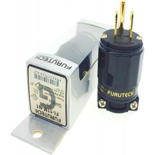 FURUTECH FI-11M-N1 / FI-11-N1(G) Audio Power Plug 24K Gold plated IEC Connector plug 1set/2pcs 15A/125V High MATIHUR hi