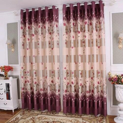 Ready Made Curtains Rose Wedding for Living Room Blackout Sided Print Elegant Romantic Floral Design Door Window Treatment