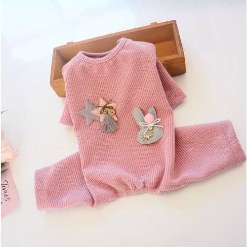 Dog Cat Cartoon JumpSuit Pajamas Pet Puppy Tracksuit Cat Puppy Nightshirt T-Shirt