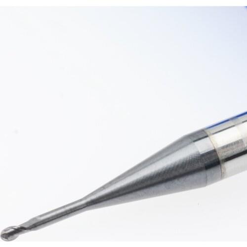 5pcs CGS R0.25 R0.3 R0.4 R0.5 R0.75 R1 R1X20X4X50L HRC50 deep grooving milling cutter Solid Carbide Long neck BALL NOSE End Mill