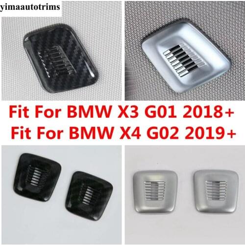 Carbon Fiber / Matte Style Roof Microphone Cover Trim Accessories For BMW X3 G01 2018 - 2021 X4 G02 2019 - 2021 ABS Interior Kit