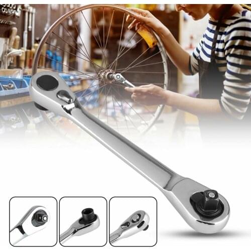 Mini Ratchet Wrench 1/4 inch Double Ended Quick Socket Ratchet Wrench Rod Screwdriver Bit Tool Contain 1 x Ratchet Handle Wrench