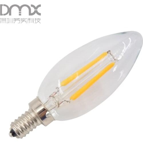 Mokungit 5Pcs E12 4W C35 Dimmable LED Candle Light AC120V Warm White 2700K Vintage Edison LED Filament Lamps Chandelier LED Bulb