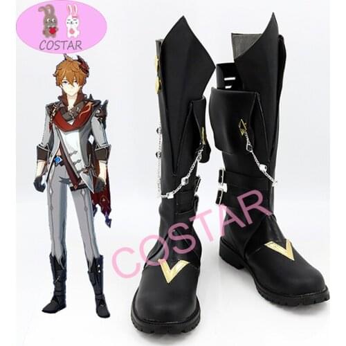 [Customize] Game Genshin Impact Tartaglia Dadaliya Boots Halloween Cosplay Shoes 2021 New