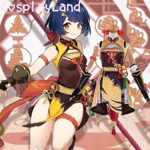 Hot Game Genshin Impact Cosplay Xianglin Costume Carnival Halloween Costumes Women Party Sexy Dress Uniform Cartoon Outfit