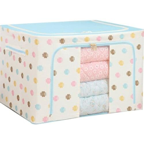 Hot Oxford Cloth Steel Frame Storage Box for Clothes Bed Sheets Blanket Pillow Shoe Holder Container Organizer sy998