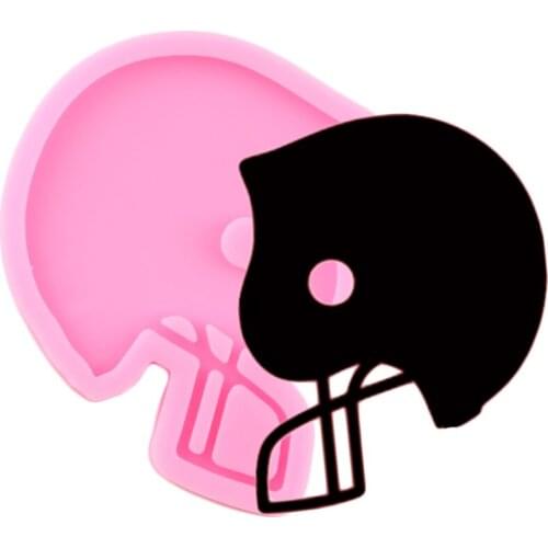 Football Helmet Silicone Mold Fondant Cake Decorating Tools Epoxy Craft Keychain Molds Polymer Clay Pendant Jewelry Making Mould