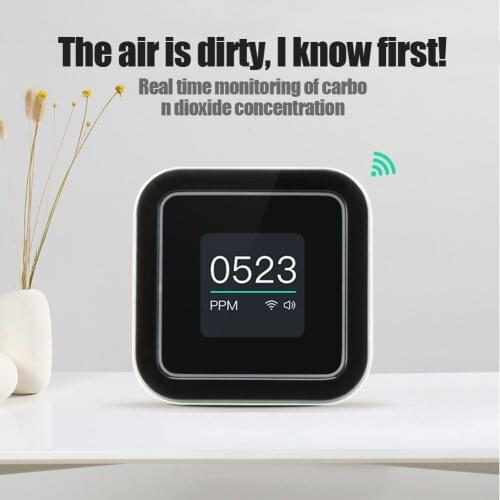 WiFi Smart CO2 Detector Indoor Air Carbon Dioxide Meter Tester with App Remote Checking Alarm Analysis Instrument