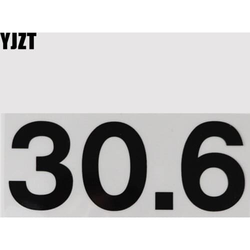YJZT 16.4CM×6.4CM 30.6 Number Speed Limit Road Traffic Slow Down Car Stickers Vinyl Decal 13D-0593
