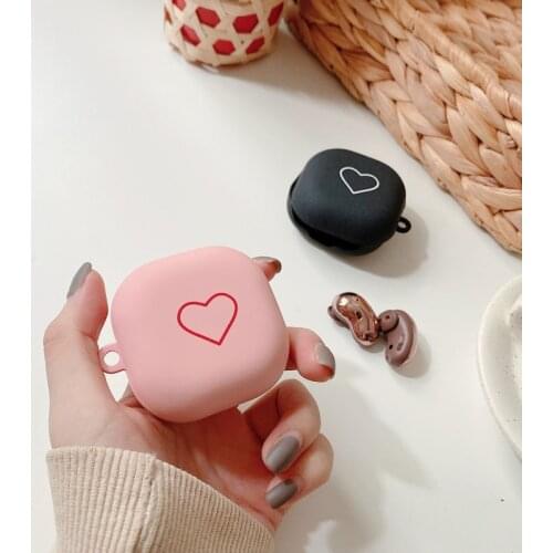 For Samsung Galaxy Buds Live Case Cute Heart Patterned Hard PC Protective Cover