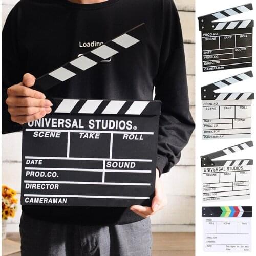 1PC Wooden Director Movie Scene Clapperboard TV Video Movie Clapper Handmade Board Film Photographic Prop Hanging Decorations