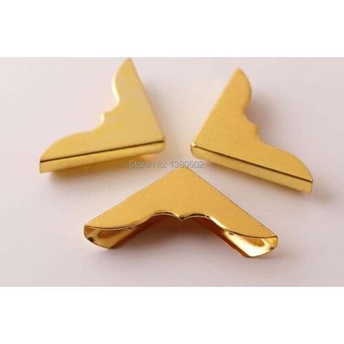 20pcs 28*28*40mm gold color metal Scrapbooking corners Protectors menu notebook Corner
