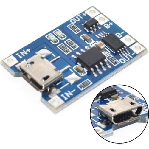 5pcs Micro USB 5V 1A 18650 TP4056 Lithium Battery Charger Dual Charging Module Protection Li-ion Functions Board With O3W9