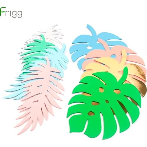 Frigg 6pcs DIY Paper Turtle Leaf/Palm Leaves Backdrop Decor Table Decoration Accessories Wedding Decor For Home Party Supplies