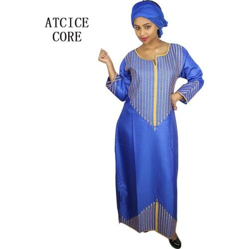 African dresses for woman soft material embroidery design dress TRA068