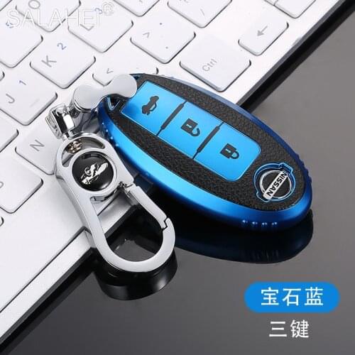 TPU Car Key Case Cover Holder For Nissan Qashqai Pathfinder Versa Tidda Murano Rogue X-Trail Auto Keychain Protection Accessorie