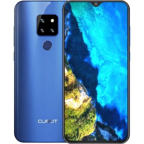 Cubot P30 Smartphone 6.3" Waterdrop Screen 2340x1080p 4GB+64GB Android 9.0 Pie Helio P23 AI Rear Triple Cameras Face ID 4000mAh
