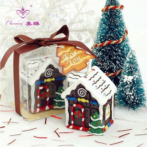 Birthday candles handmade candles creative holiday party supplies Christmas Eve biscuit house candle gift