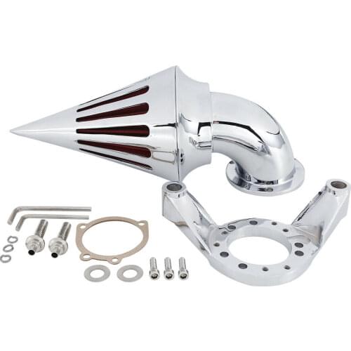Motorcycle Black/Chrome Spike Air Cleaner Intake Filter For Harley CV Carburetor Delphi V-Twin