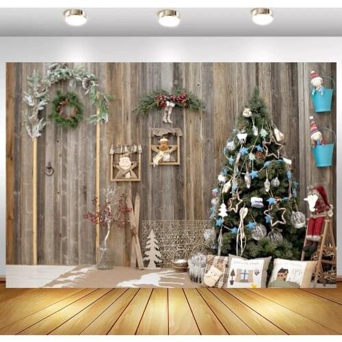 Carpet Floor Christmas Gifts Tree Newborn Baby Shower Photo Background Wood Wall Kids Portrait Backdrop Photography For Studio