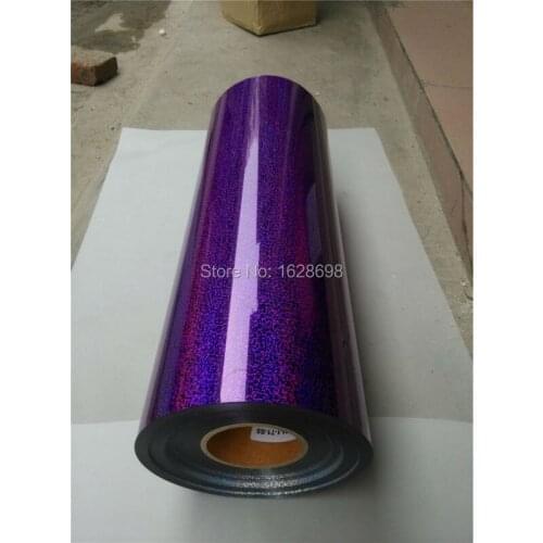 Hologram PU Vinyl for heat transfer with high quality with size:50CMX100CM by free shipping CDH-04 purple color