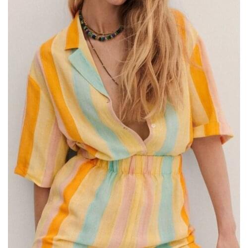 JUN WU Women's Striped Shirts