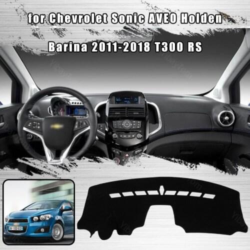 Car Dashboard Avoid Light Pad Instrument Platform Desk Cover Mat Carpets for Chevrolet Sonic AVEO Holden Barina 2011-18 T300 RS
