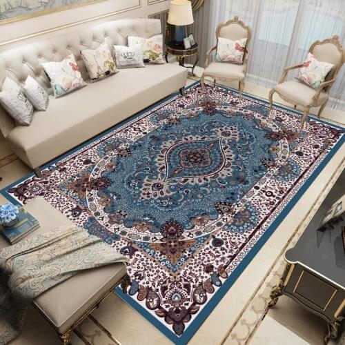 Turkey Printed Carpet Luxury Living Room Rug Home Stair Step Dancing Mats Bedroom Anti-slip Carpets Persian Washable Large Rugs