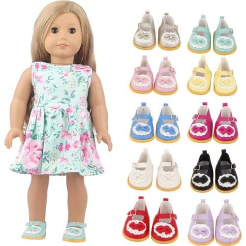 Fashion Bow Lovely New Style Shoes Fit 18 Inch American&43cm Baby New Born Doll Clothes Accessories,Girls Toys