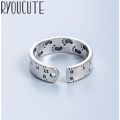 Trendy Personality Punk Ruler Rings For Women Men Lady Girls Resizable Size Rings Party Jewelry Charm Gifts 2021
