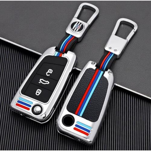 New Zinc Alloy Car Remote Key Case Cover Holder Shell Fob For Volkswagen VW Passat 17-18 Accessories