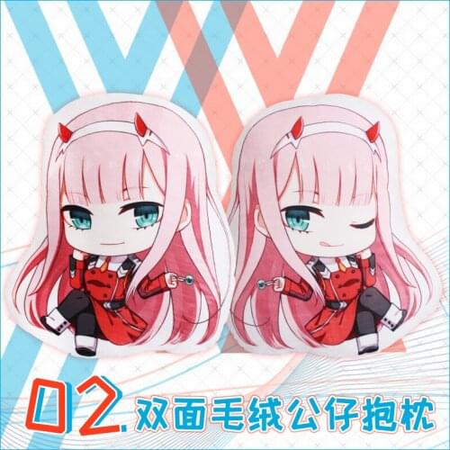 Anime DARLING in the FRANXX Pillow Doll ZERO TWO 02 Cosplay Plush Kawaii Cartoon Accessories Props