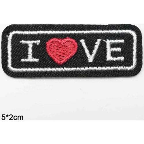 Full Embroidered Love I love You Letters Iron On Embroidered Clothes Patches For Clothing Stickers Garment Apparel Accessories