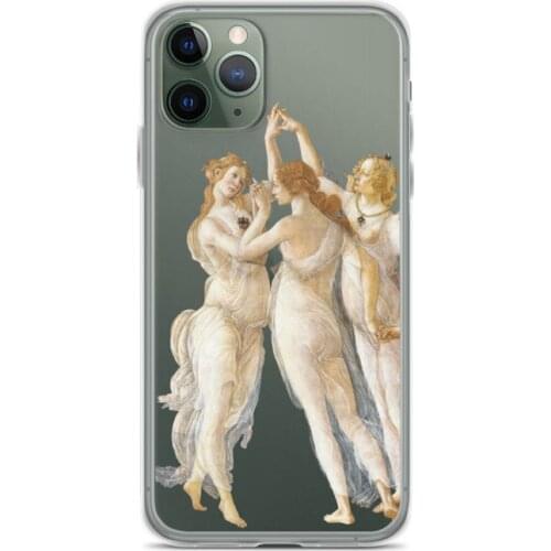 Renaissance Transparent Art Lover Phone Case For IPhone 12 11 Pro MAX Xs Xr 6s 7 8 Plus SE2 Botticelli Primavera TPU Back Cover