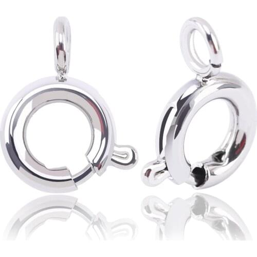 10PCS/Lot Stainless Steel Spring Ring Clasp With Open Jump Ring For Chain Necklace Bracelet Connectors Jewelry Making DIY 4 Size