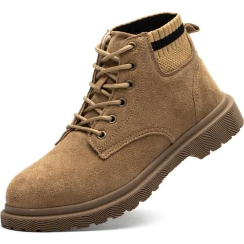 Work Safety Boot For Men Static Anti-Smashing Steel Toe Indestructible Outdoor Protective Shoes