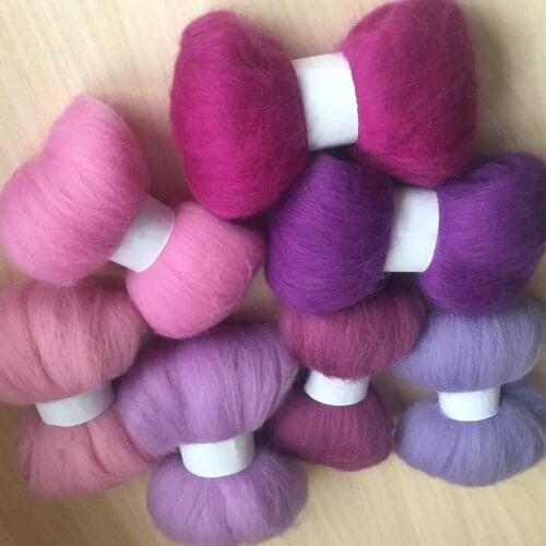 DIY wool felting wool fiber 10g/7pcs/lot free shipping