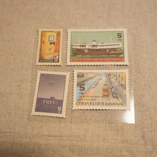 Notebook decoration stamps sticker for travel journal notebook 4pcs for 1 and diffrent colors on notebook school supplies