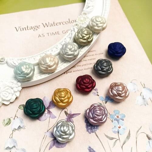 Vintage playful Showa embossed rose patch DIY handmade hair ornaments earrings stud accessories materials