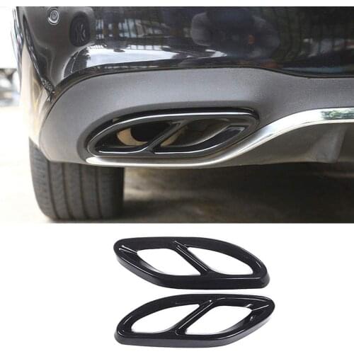 Car Exterior Exhaust Pipe Mufflers Cover Rear Pipe Decorate Cover for Mercedes-Benz A B C ECLA GLC GLE GLS Class W205 W213 X253