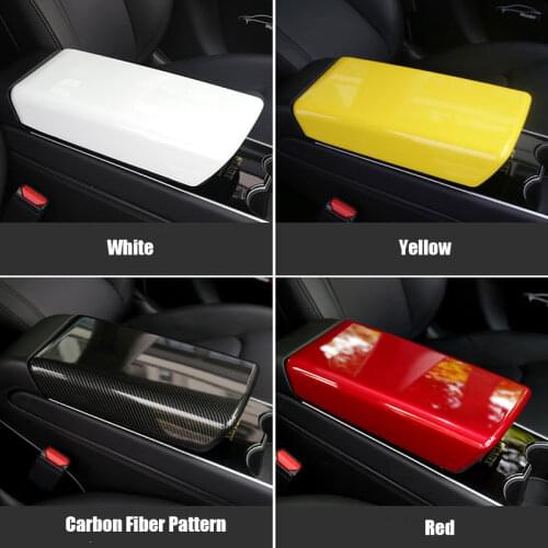 For Tesla Model 3 Model Y Inner Center Storage Armrest Cover Trim Accessories 4 Colors