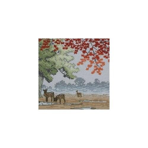 Anchor Nara Park Cross Stitch Set Cross-stitch Kit Embroidery Needlework Craft Packages Cotton Fabric Floss