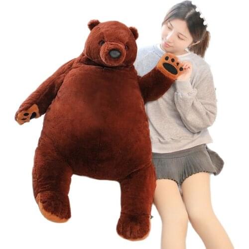 100cm brown bear Stuffed Plush Toy Pillow Appease Cushion Gift For Children Plush Toys Stuffed Toy high quality gift for kids