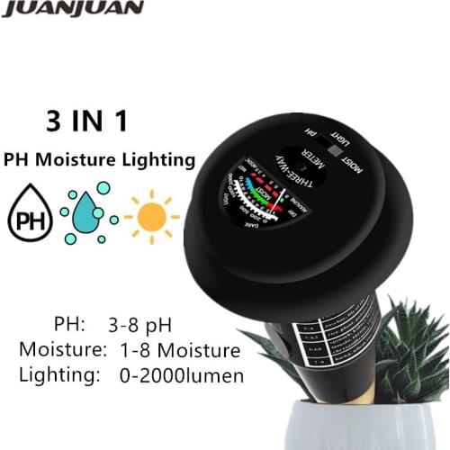 3 in1 Soil Tester PH Lighting Water Moisture Meter For Garden Plant Flower Soil Analyzer Tester Self-Powered Monitor 30%off